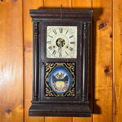 SETH THOMAS COLUMN & CORNICE CLOCK | â€œBrass Clocks Made and Sold by Seth Thomas. Plymouth Hollow, Conn.â€ Brass works marked â€œSeth...