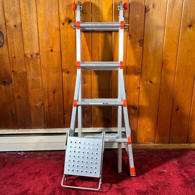 LITTLE GIANT TITAN LADDER | Little Giant Ladder System adjustable ladder with work platform. - l. 21 x h. 56 in (When Closed.) 