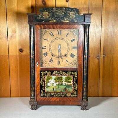 PUTNAM BAILEY COLUMN & CORNICE CLOCK | â€œClocks Invented by Eli Terry snd Manufactured by Putnam Bailey Goshen Conn.â€. A Column...