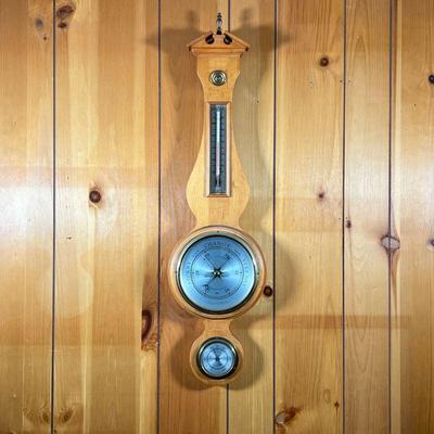 SWIFT & ANDERSON BAROMETER | Swift & Anderson Inc, Boston Barometer/Thermometer made in England for them. In a blonde wood case...