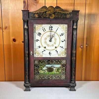 E. TERRY & SON COLUMN & CORNICE CLOCK | â€œPatent Clocks Invented by Eli Terry Made and Sold at Plymouth, Connecticut by Eli Terry and...