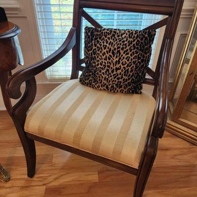 Traditional Upholstered Cross Back Chair