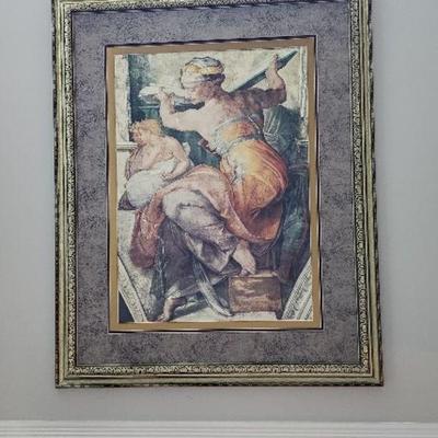 Sibyla Libica from the Sistine Chapel Framed Art Print