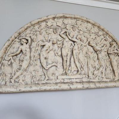 Dancing Nymphs Grape Vines Decorative Moulded Arch Wall Art