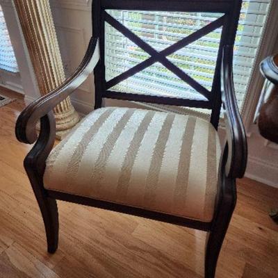 Traditional Upholstered Cross Back Chair