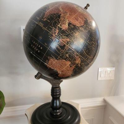 World Globe Black Decorative Desk Decor