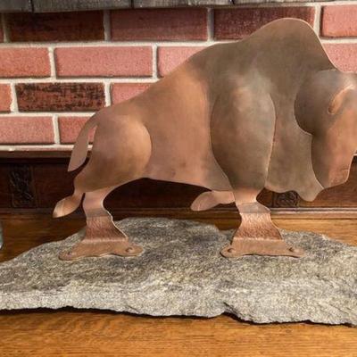 Buffalo Sculpture, handmade