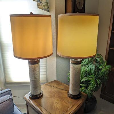 Scroll style table lamps