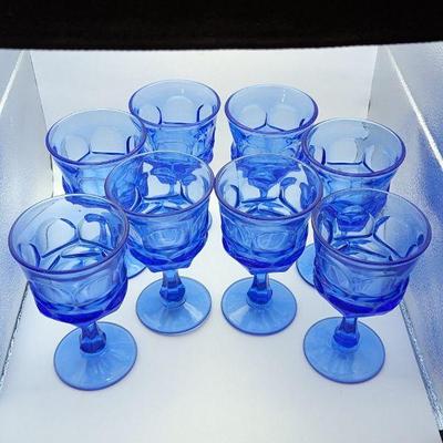 Fostoria Argus Blue Water Goblets