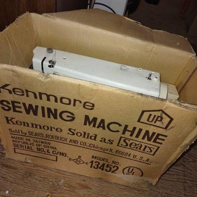 Complete Singer sewing machine in original carton