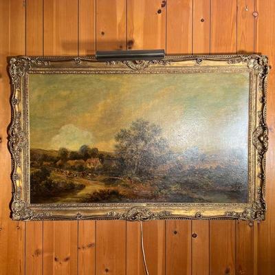 W G MEADOWS CHROMOLITHOGRAPH | Near Chalfont Bucks. W G Meadows, England. A Chromolithograph on heavy cardboard, of a Pastoral Scene....