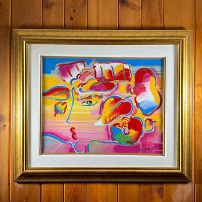 PETER MAX SIGNED SERIOLITHOGRAPH | Peter Max Seriolithograph. Signed and numbered 230/500 Sight: 27â€ X 21â€. - l. 40 x h. 34 in 