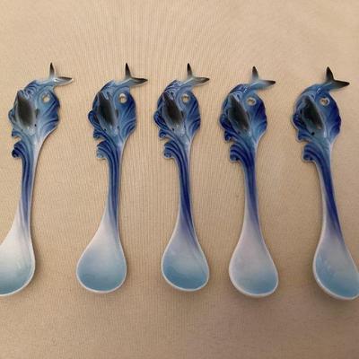 MTT185 Five Alii Porcelain Dolphin Spoons New