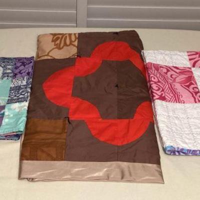 MTT023 Three Patchwork Quilt Blankets