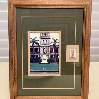 MTT206 Framed US Postage Hawaii Stamp & Photo