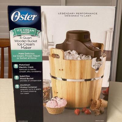 MTT021 Oster 4-Quart Wooden Bucket Ice Cream Maker New