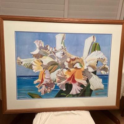 MTT082 Large Framed Picture Of Orchid Flowers