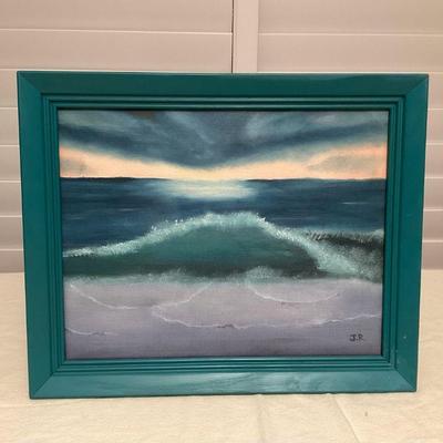 MTT078 Framed Original Seascape Painting 