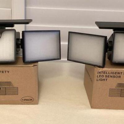 MTT048 Two Intelligent Safety Solar Powered LED Sensor Lights New