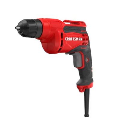 GICH011 CRAFTSMAN 3/8-in Corded Drill	Â Max 2,500 RPMs with variable speed trigger for added control; keyless chuck for fast and easy bit...