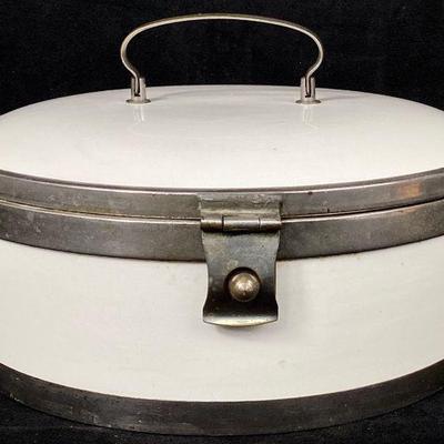 JIFI950 Ditmar Urbach Lidded Container, Czechoslovakia	Very rare lidded container carry tote/food warmer with handle. Â Note damage on...