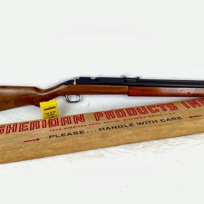 LAGO966 Vintage Sheridan Blue Streak Air Rifle	Vintage Model C8, Sheridan Pneumatic Air Rifle, Blue Streak BB gun, 5mm caliber. Â 1 open...