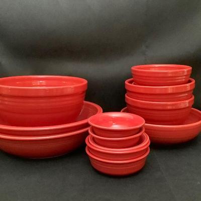 JOSW204 Assortment OF Fiestaware Bowls	Mixture of mixing bowls of all differing sizes. From a salsa & chips bowl to soup bowls and...