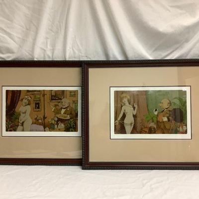 JIFI208 Charles Bragg Signed Prints	Charles Bragg an American artist born 1931-2017 in St. Louis,Missouri to two Vaudeville performing...