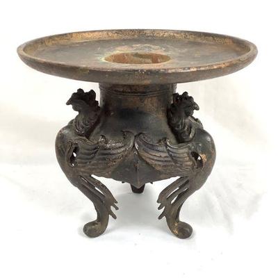 JIFI210 Antique Bronze Tri-Pod Ware	Very cool regal piece. 20th Century Japanese Usabata, Ikebaba, 3 Phoenix leg design, made out of cast...
