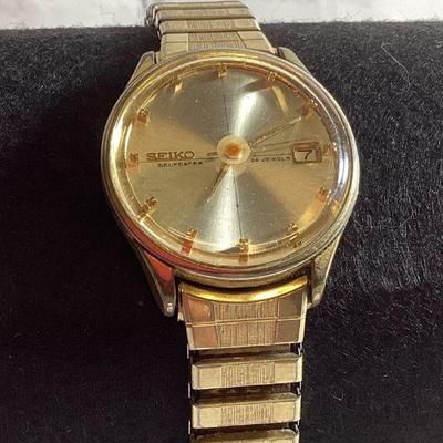KIHE109 SEIKO Sea Lion Selfdater Automatic Calibrator Menâ€™s Watch	C 1960's, Gold plated (has worn off in area's) 24 jewel,...