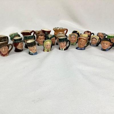 JIFI300 Vintage Royal Doulton Miniture Toby Mug Collection	There are 26 mugs in total. Â Individual mugs include: Â Old King Cole, Mrs....