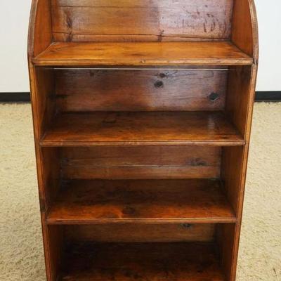 1188	ANTIQUE COUNTRY PINE PRIMITIVE SHELF WITH SHOE FEET AT BASE, APPROXIMATELY 28 IN X 12 IN X 47 IN H
