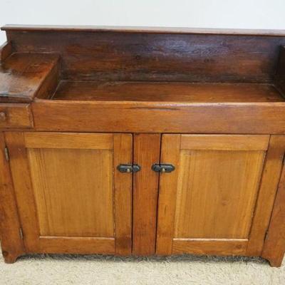 1195	ANTIQUE PINE DRY SINK WITH 1 DRAWER AND 2 DOORS, APPROXIMATELY 20 IN X 48 IN X 37 IN H
