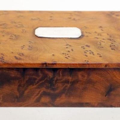 1246	SMALL BURL COVERED BOX, APPROXIMATELY 3 IN X 5 IN X 2 IN H
