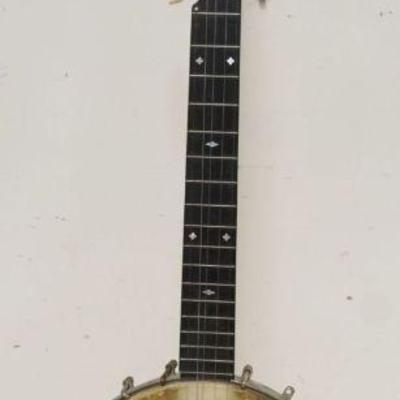 1273A	HA WEYMANN & SONS BANJO, MOTHER OF PEARL TOP, APPROXIMATELY 35 IN HIGH
