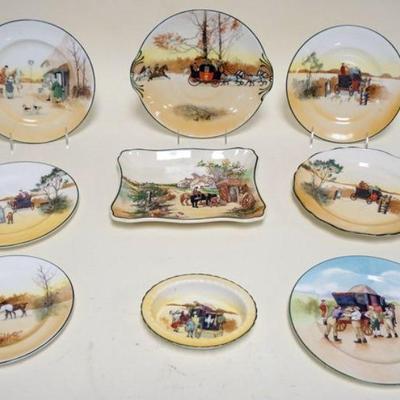1084	ROYAL DOULTON GROUP OF ASSORTED PLATES DEPICTING COACHING SCENES
