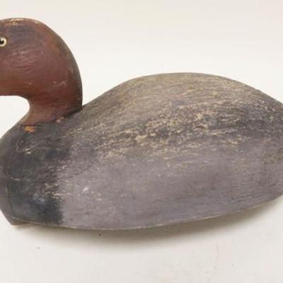 1069	ANTIQUE WOOD DUCK DECOY, APPROXIMATELY 15 IN X 7 IN X 8 IN H
