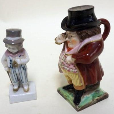1125	MINIATURE CROWN DERBY PITCHER AND DICKENS FIGURE

