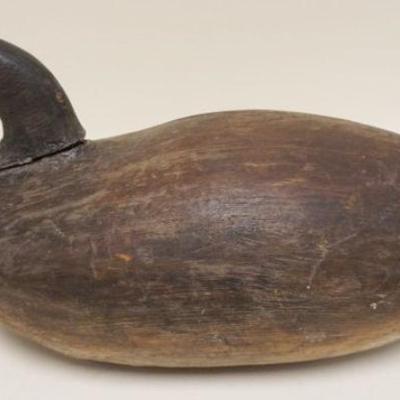 1071	LARGE ANTIQUE WOOD DUCK DECOY, APPROXIMATELY 22 IN X 10 IN X 11 IN H
