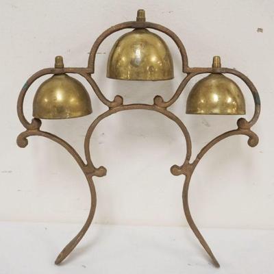 1282	ANTIQUE HORSE COLLAR BELLS, APPROXIMATELY 11 IN HIGH
