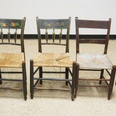 1300	GROUP OF ASSORTED PAINT DECORATED ANTIQUE CHAIRS
