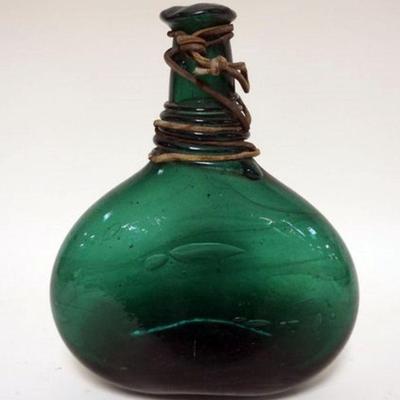 1146	ANTIQUE BLOWN GLASS FLASK, APPROXIMATELY 10 IN H
