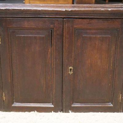 1218	ANTIQUE ENGLISH OAK SMALL 2 PANELED DOOR CUPBOARD, APPROXIMATELY 9 IN X 25 IN X 19 IN H
