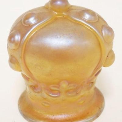1148	ART GLASS GOLD IRRIDISED CASED GLASS CROWN
