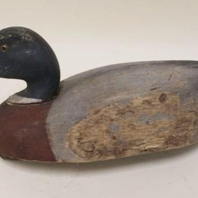 1068	ANTIQUE WOOD DUCK DECOY, APPROXIMATELY 16 IN X 6 IN X 8 IN H
