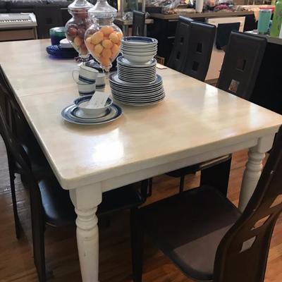 table $269
set of 5 chairs $200
set of 6 chairs $240
