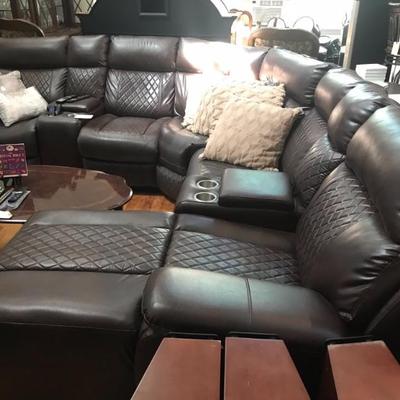 leather sectional 170" sofa $599