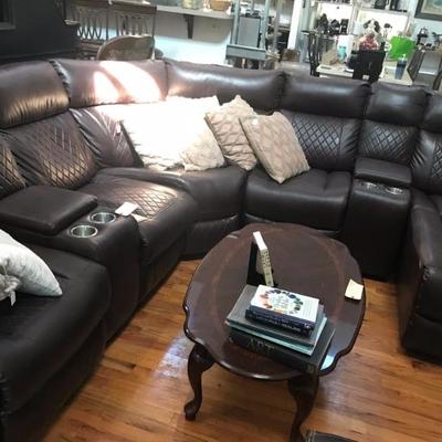 leather sectional 170" sofa $599