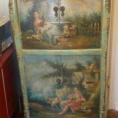 Hand painted cabinet