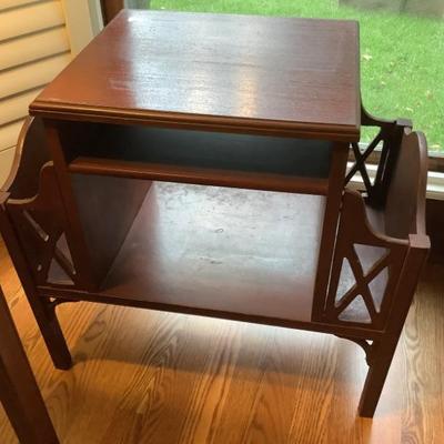 $65 vintage phone book/ magazine rack table 